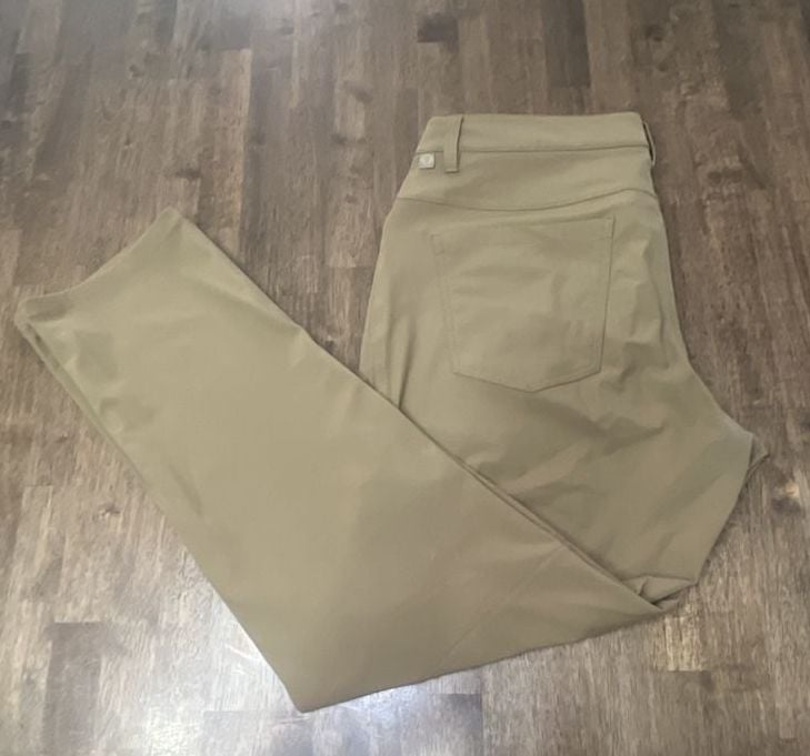 Lululemon ABC Pant Slim Size 34x31 Khaki Warpstreme 2