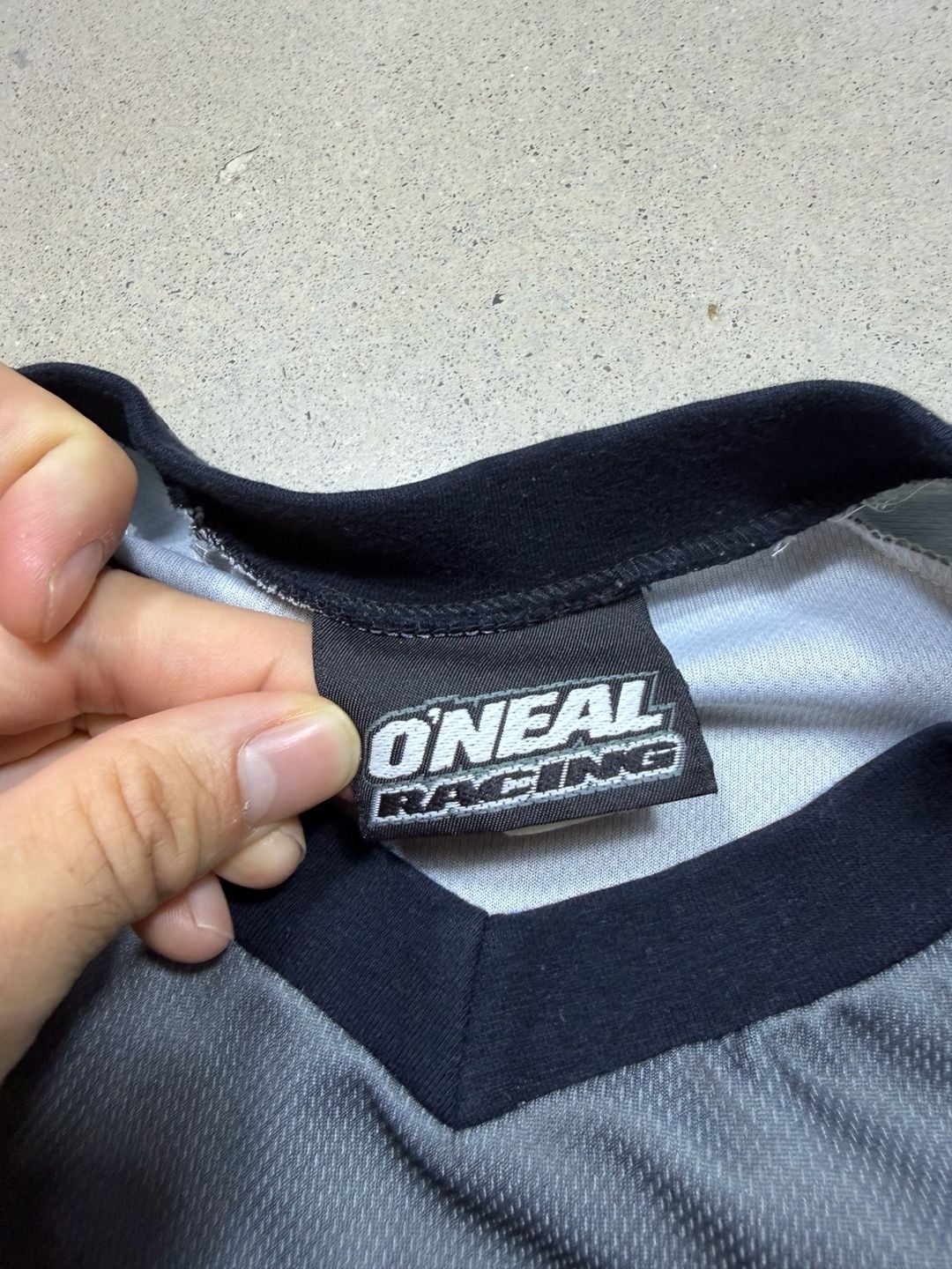 O'Neal Apocalypse Racing Jersey Gray Black V-Neck size L 8