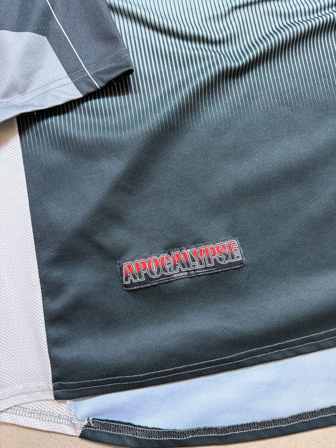 O'Neal Apocalypse Racing Jersey Gray Black V-Neck size L 11