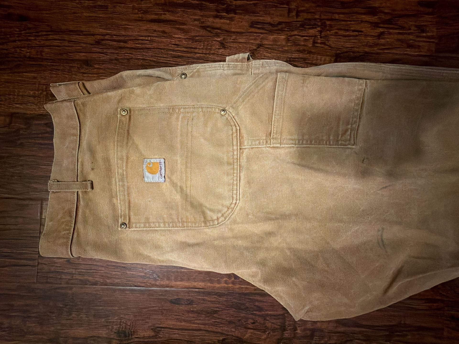 Carhartt B01 BRN Double-Knee Work Pants Size 36x36 Brown USA Made 7