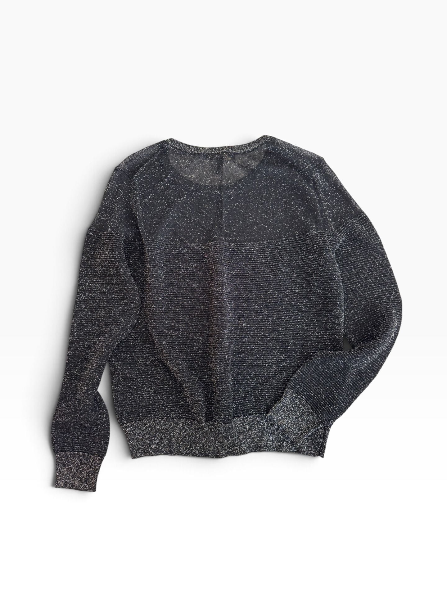 Maje Moulin Black Metallic Knit Sweater Size 1 3