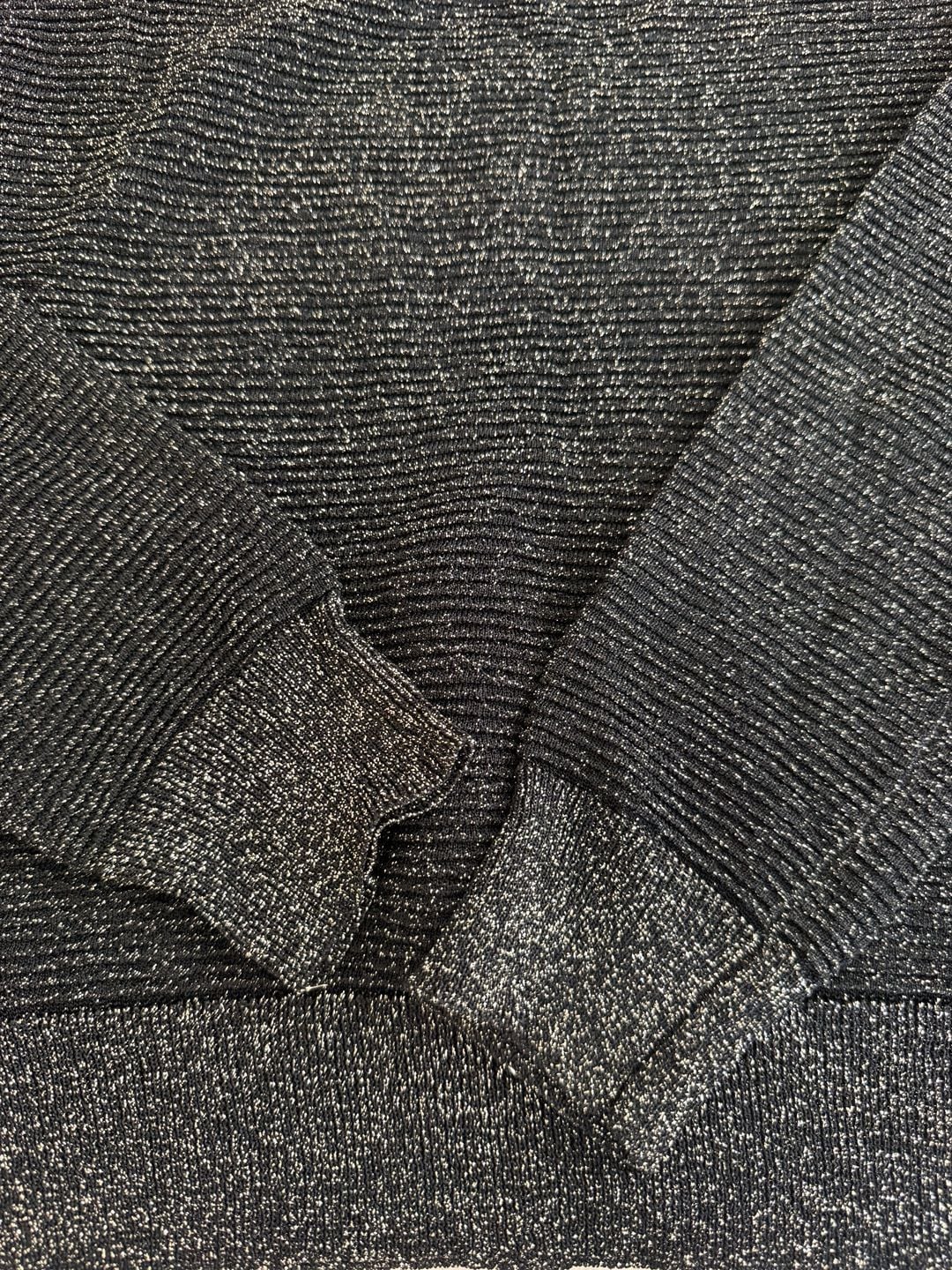 Maje Moulin Black Metallic Knit Sweater Size 1 5