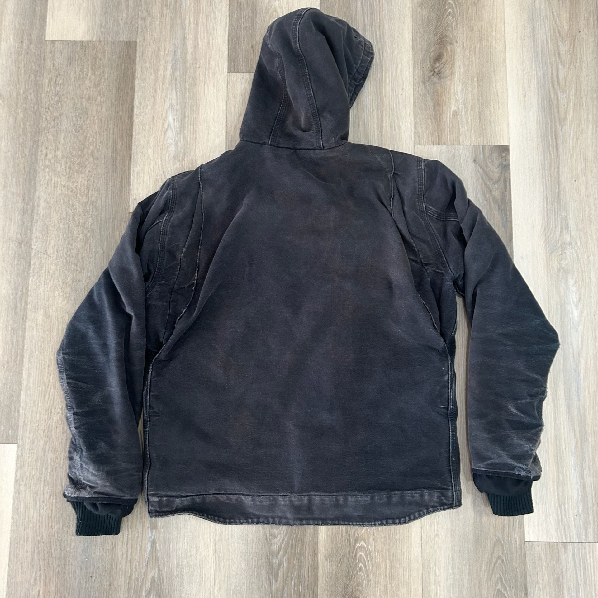 Carhartt WJ141 Hooded Sherpa Lined Jacket Size M Black Duck 3