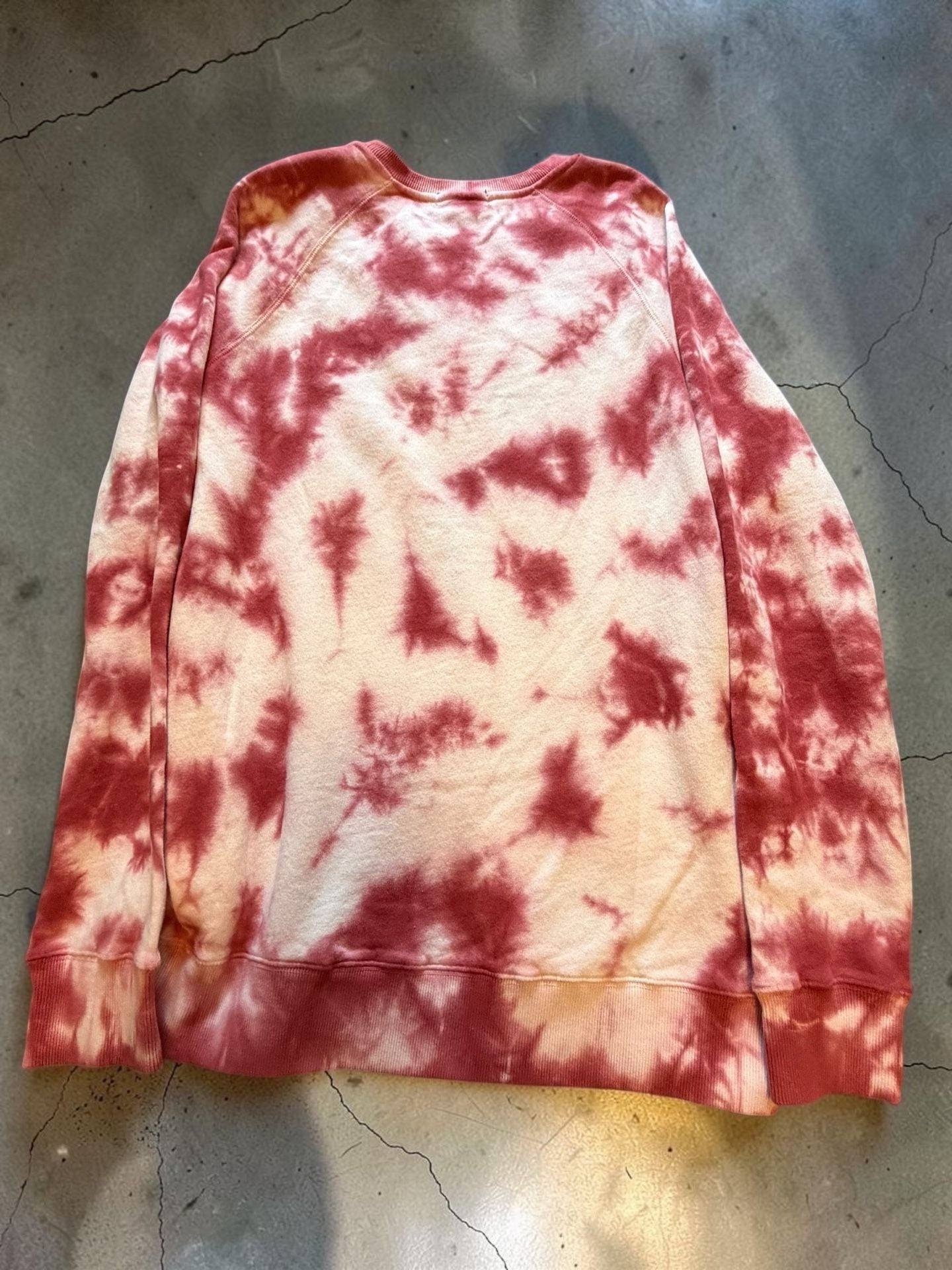 Junk Food Clothing Tie Dye Crewneck Sweatshirt Size Small Red 3