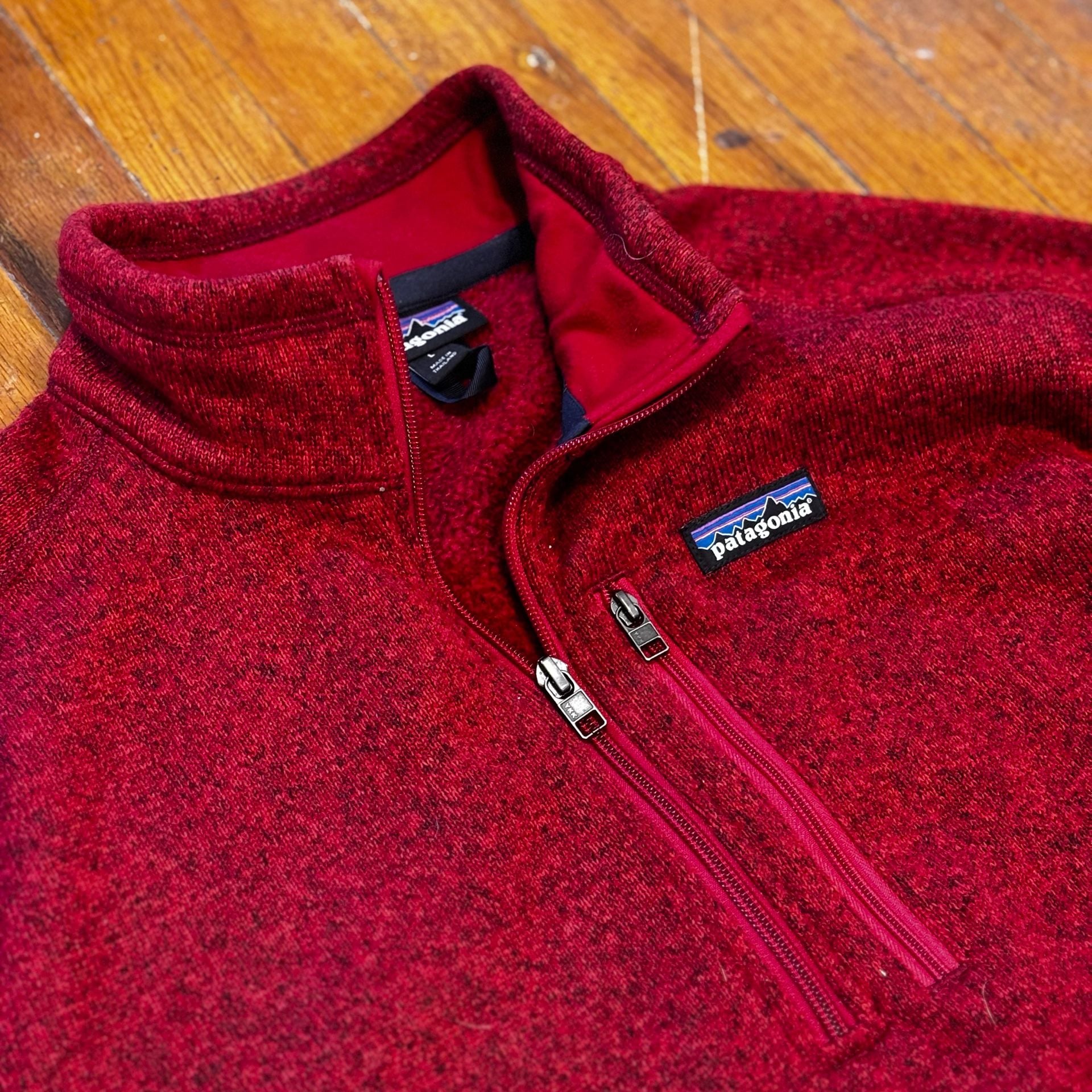 Patagonia Better Sweater 1/4-Zip Size L Red Fleece Pullover 3
