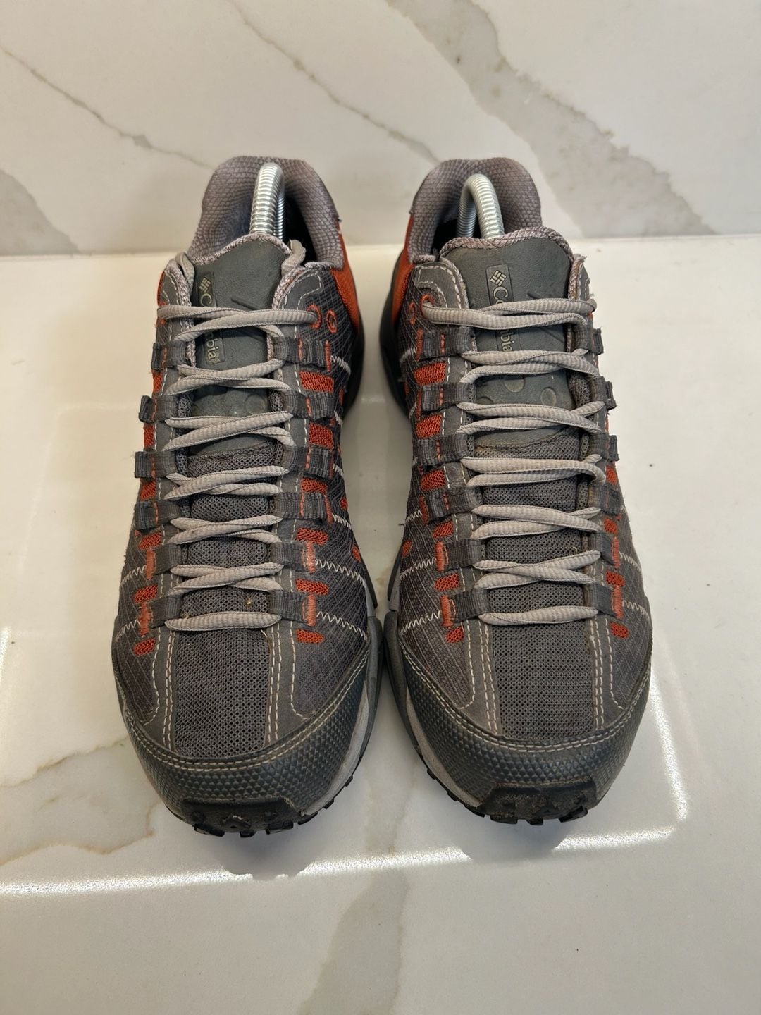 Columbia Hiking Shoes Gray Orange Techlite Omni-Grip (Size: 9) 3