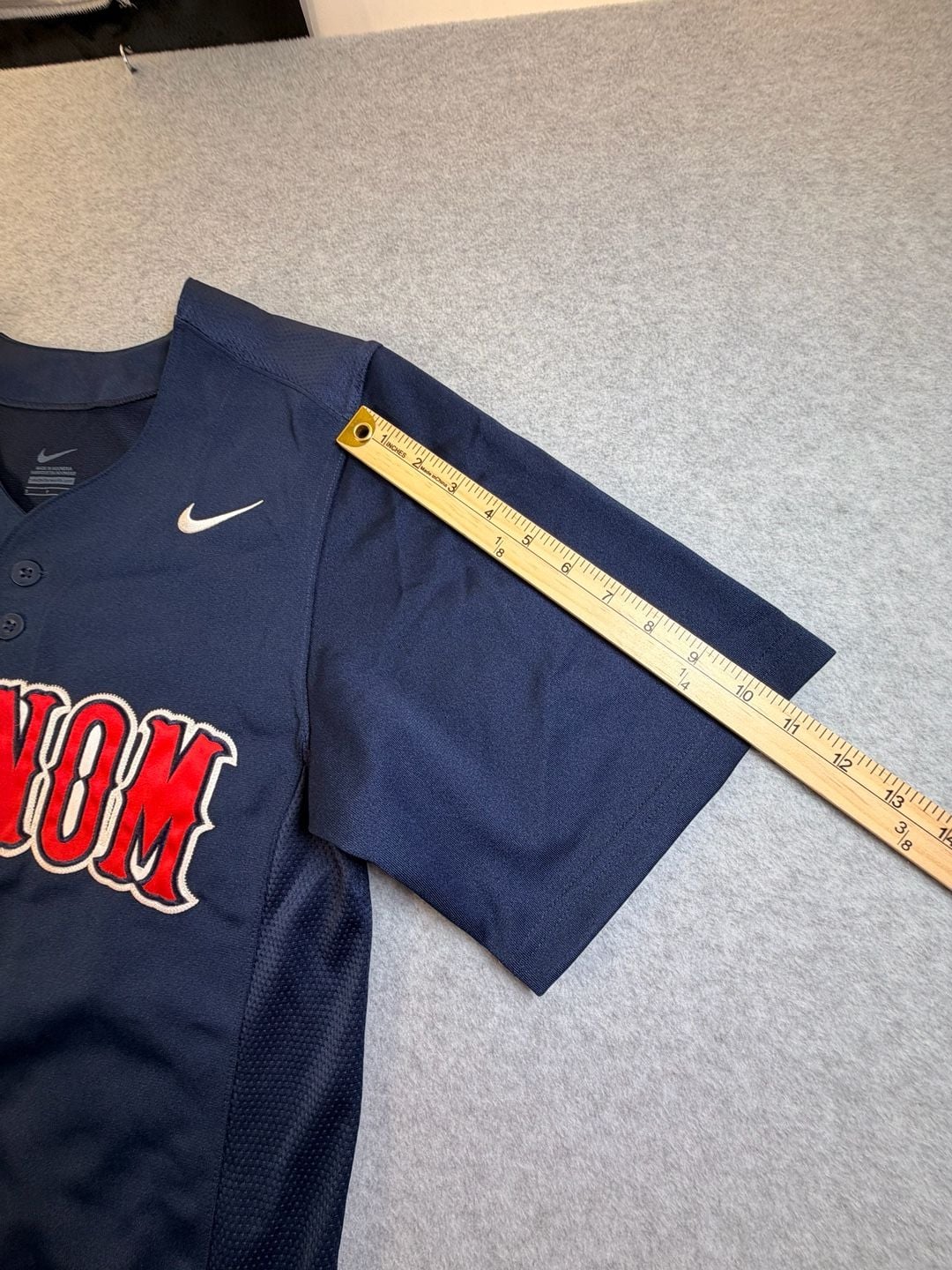 Nike Phenom Baseball Jersey Size S Navy Blue Red 9