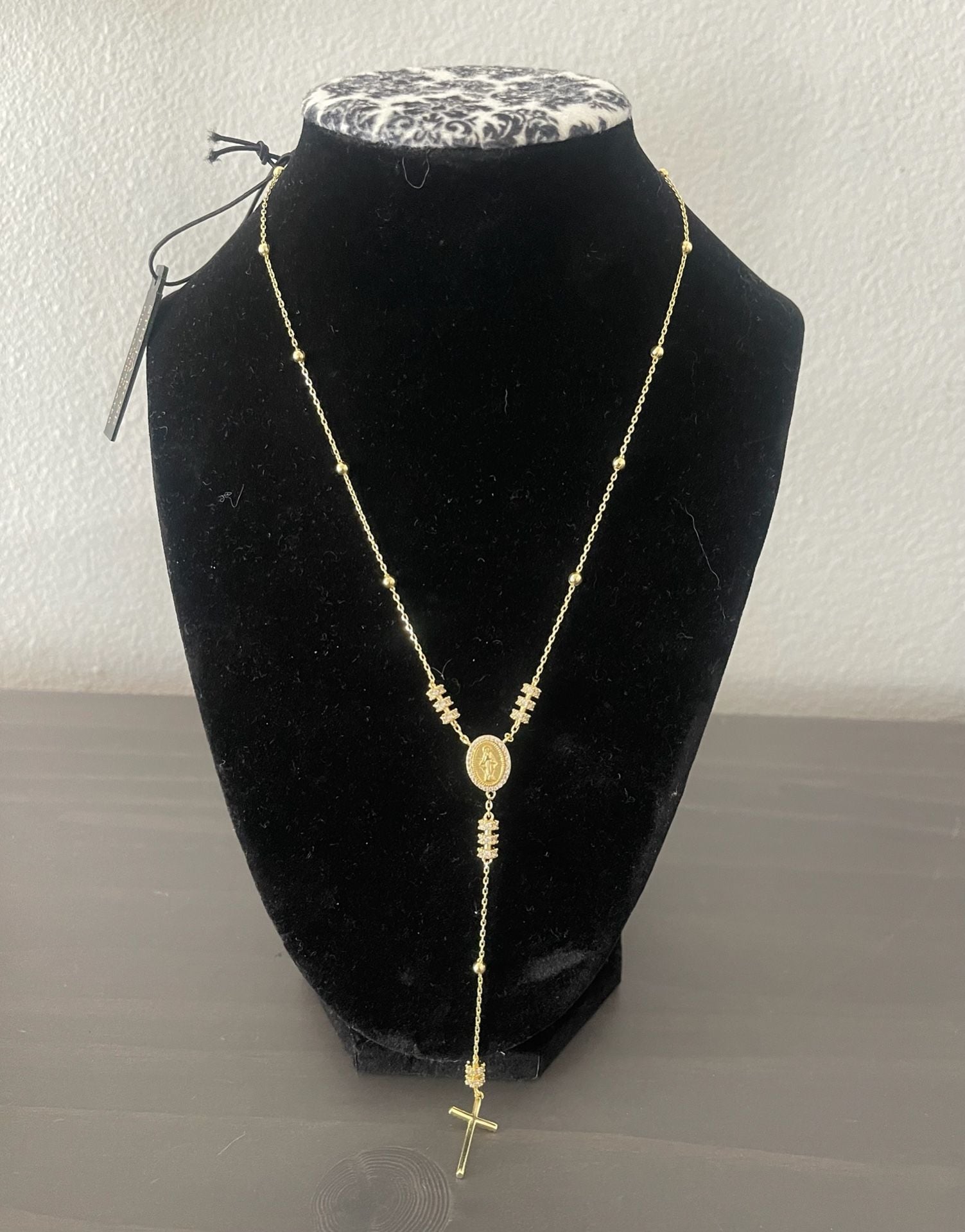 Stella Rose London Rosary Necklace Fine Gold Plated 2