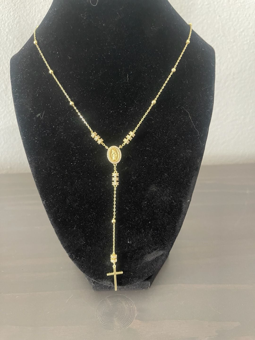 Stella Rose London Rosary Necklace Fine Gold Plated 5