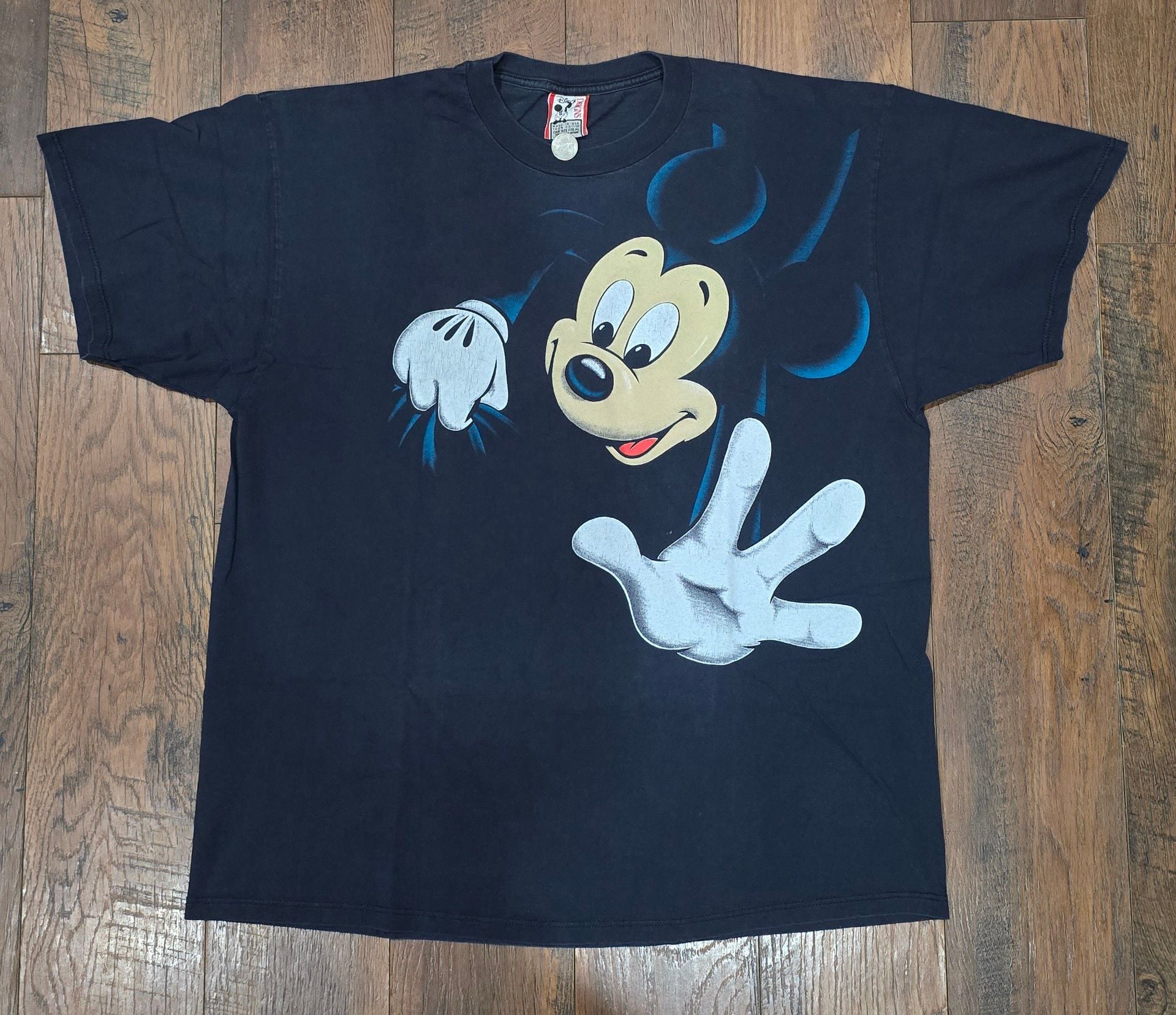 RARE VTG 90s Mickey Mouse Tee Disney Parks Grail USA Made OSFA 1