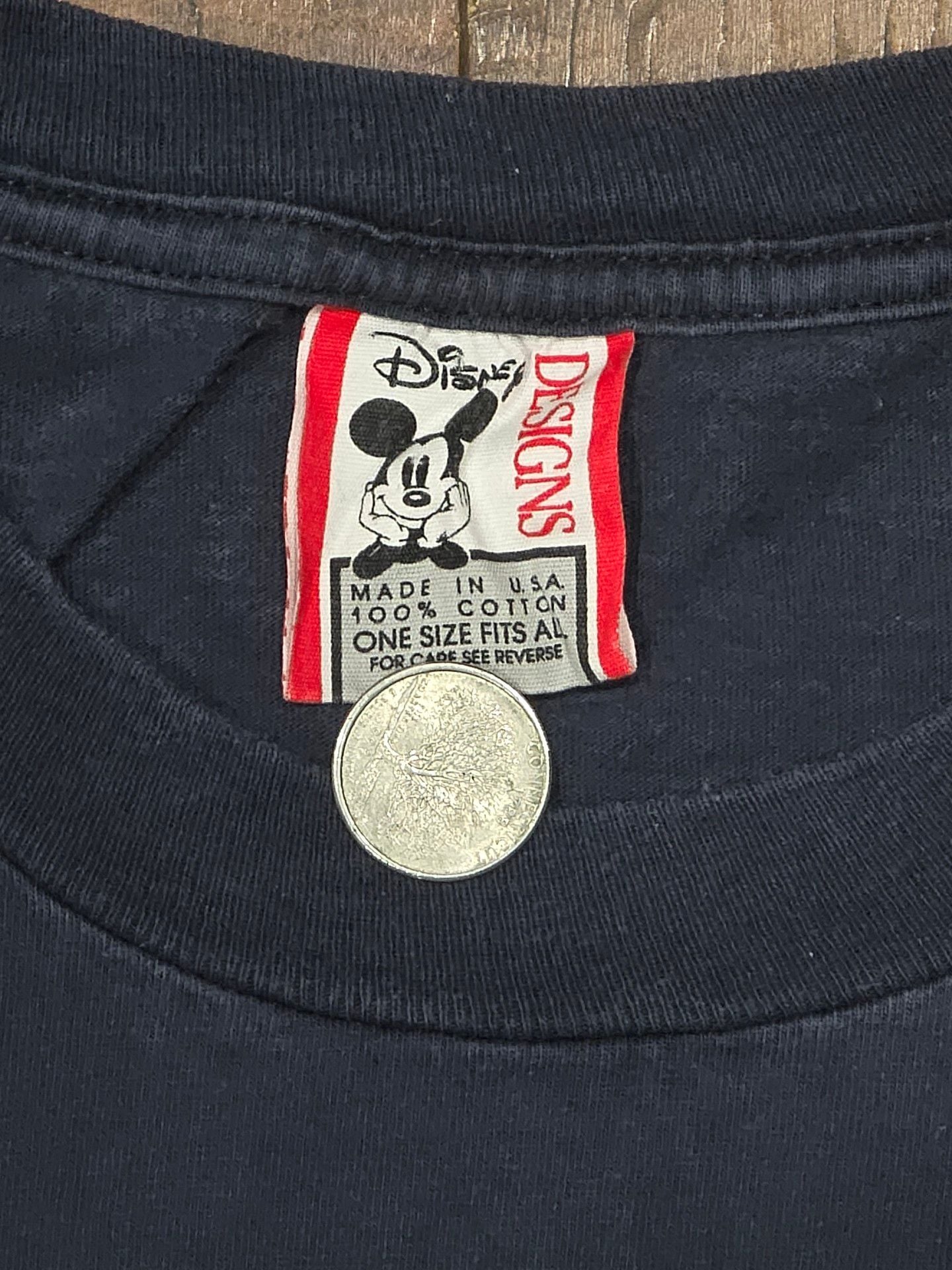 RARE VTG 90s Mickey Mouse Tee Disney Parks Grail USA Made OSFA 3