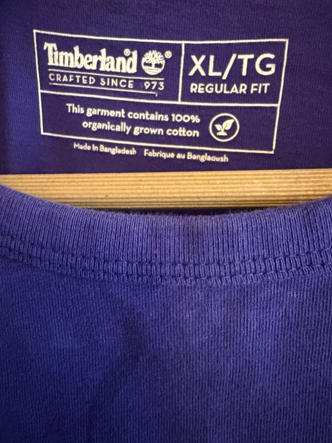 Timberland Established 1973 T-Shirt Size XL Purple Organic Cotton 4