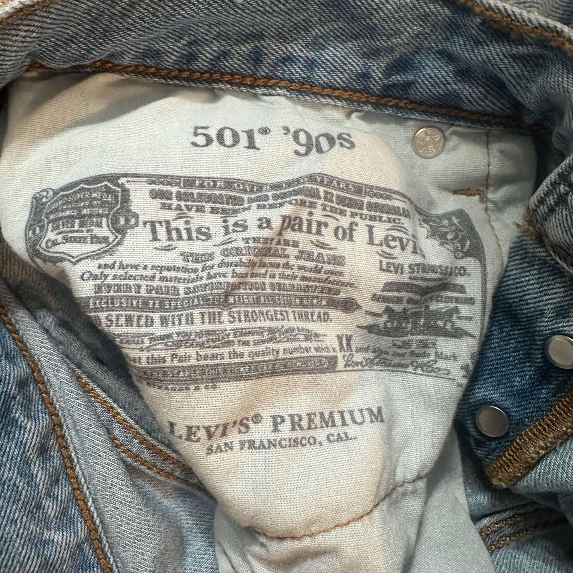 Levi's 505 Regular Fit Jeans Light Wash Denim 7