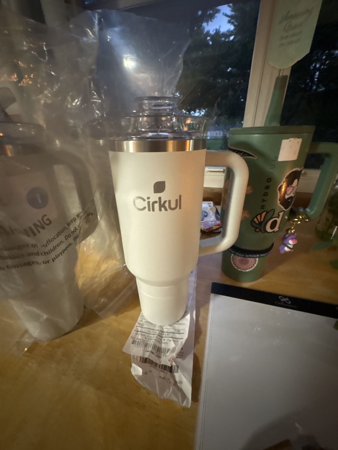 Cirkul All-Day StrawSip Tumbler 40oz White Stainless Steel Insulated 1