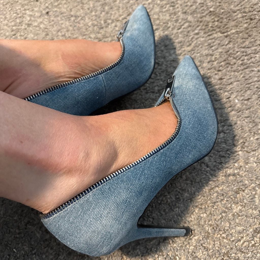 Diesel Denim Zipper Heels 8 2