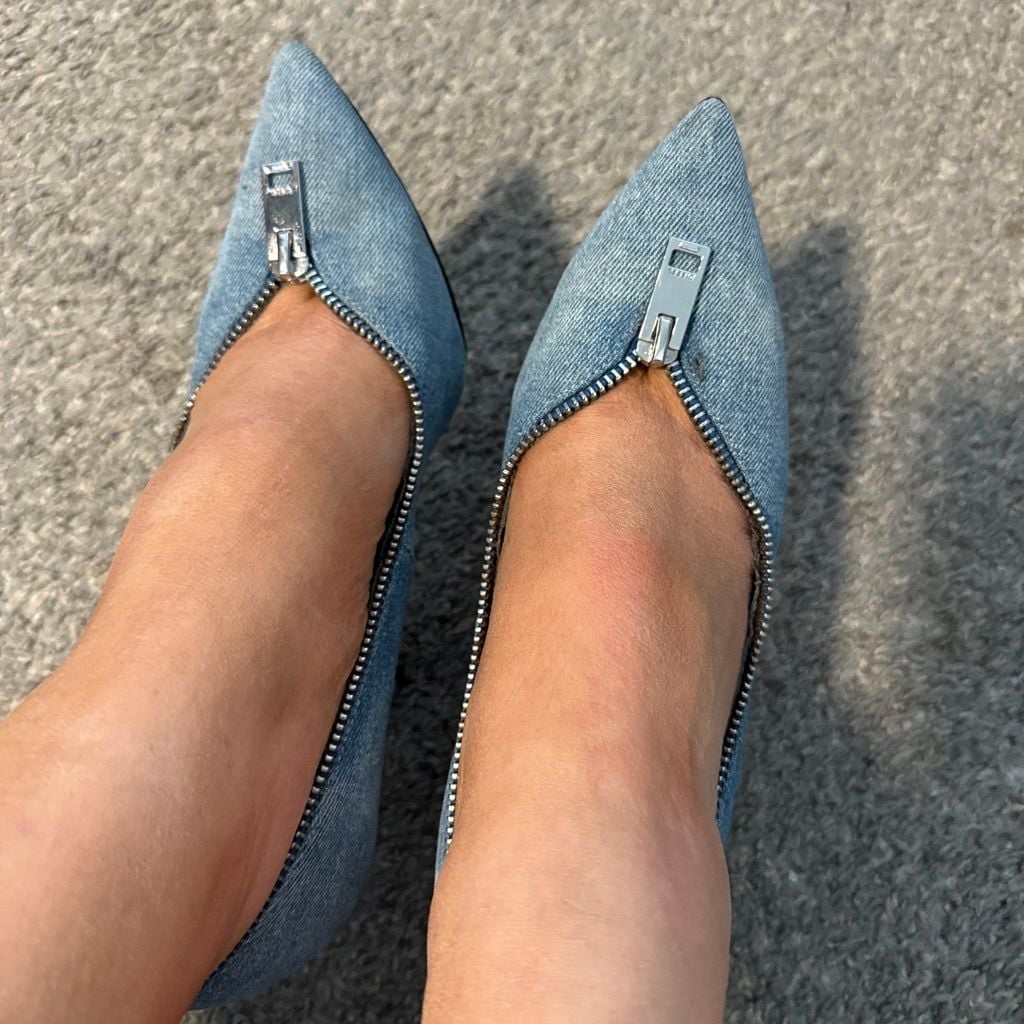 Diesel Denim Zipper Heels 8 3