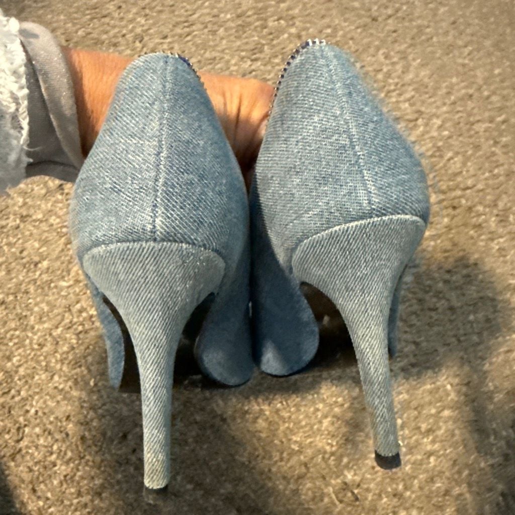 Diesel Denim Zipper Heels 8 5