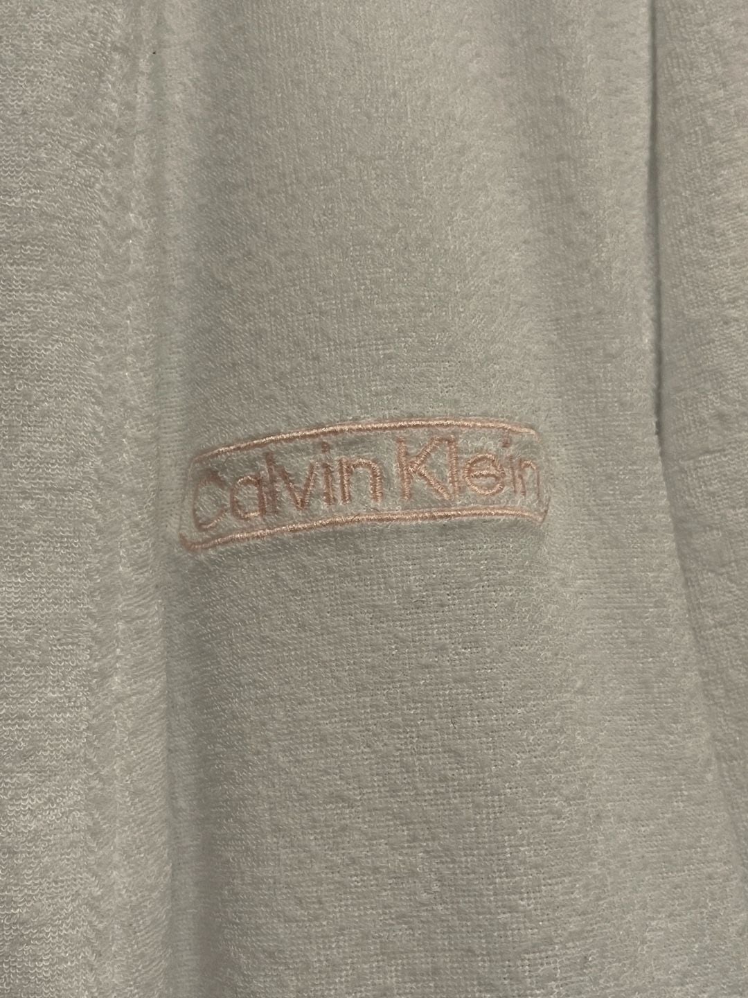 Calvin Klein White Bathrobe Size XS/S Loungewear Cozy Sleepwear Robe Boho 3