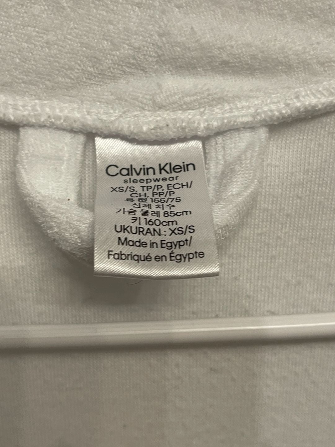 Calvin Klein White Bathrobe Size XS/S Loungewear Cozy Sleepwear Robe Boho 4