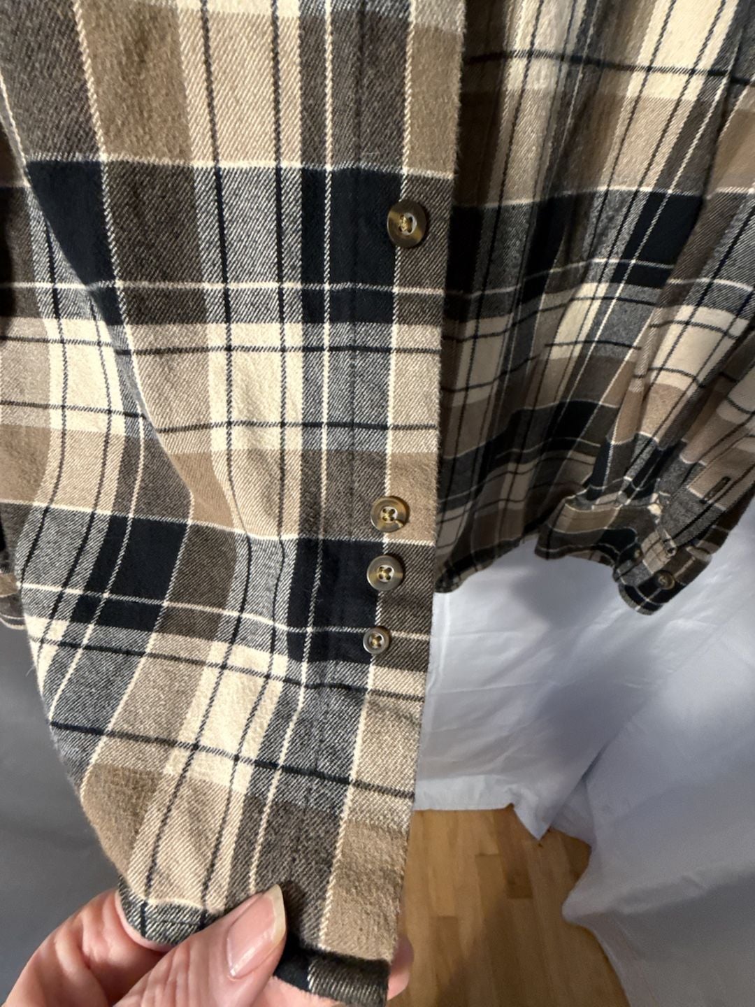 Carhartt Plaid Flannel Shirt Size 2XL Relaxed Fit Brown Black 6