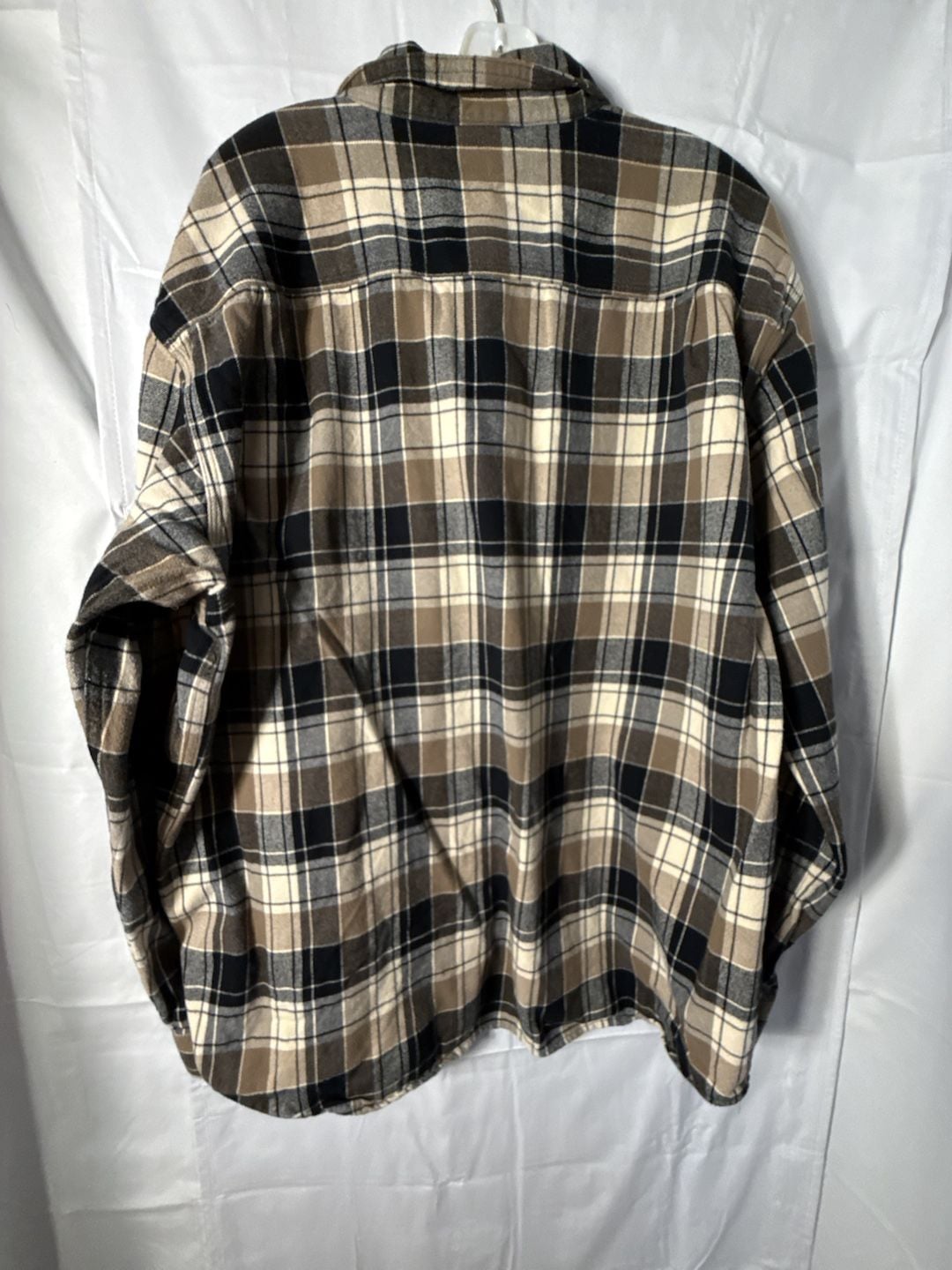 Carhartt Plaid Flannel Shirt Size 2XL Relaxed Fit Brown Black 7