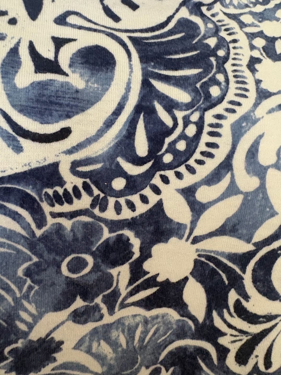 Lauren Ralph Lauren Blue White Floral Paisley Boatneck Top 3