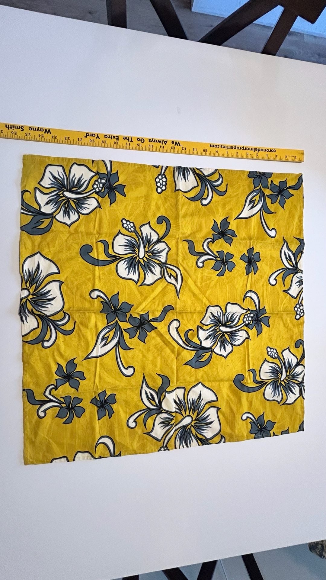 Roxy Girl Floral Bandana Yellow White Grey Hawaiian Hair Scarf 2