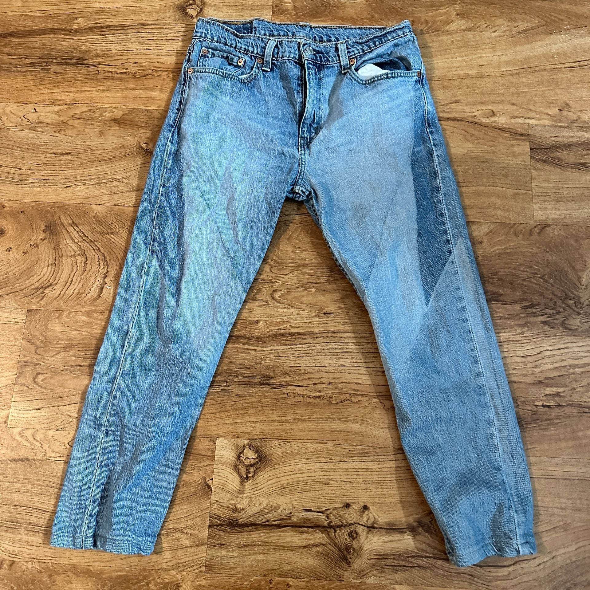 Levi's 512 Slim Taper Jeans Size 32x32 Light Wash Moto Panel Denim 2