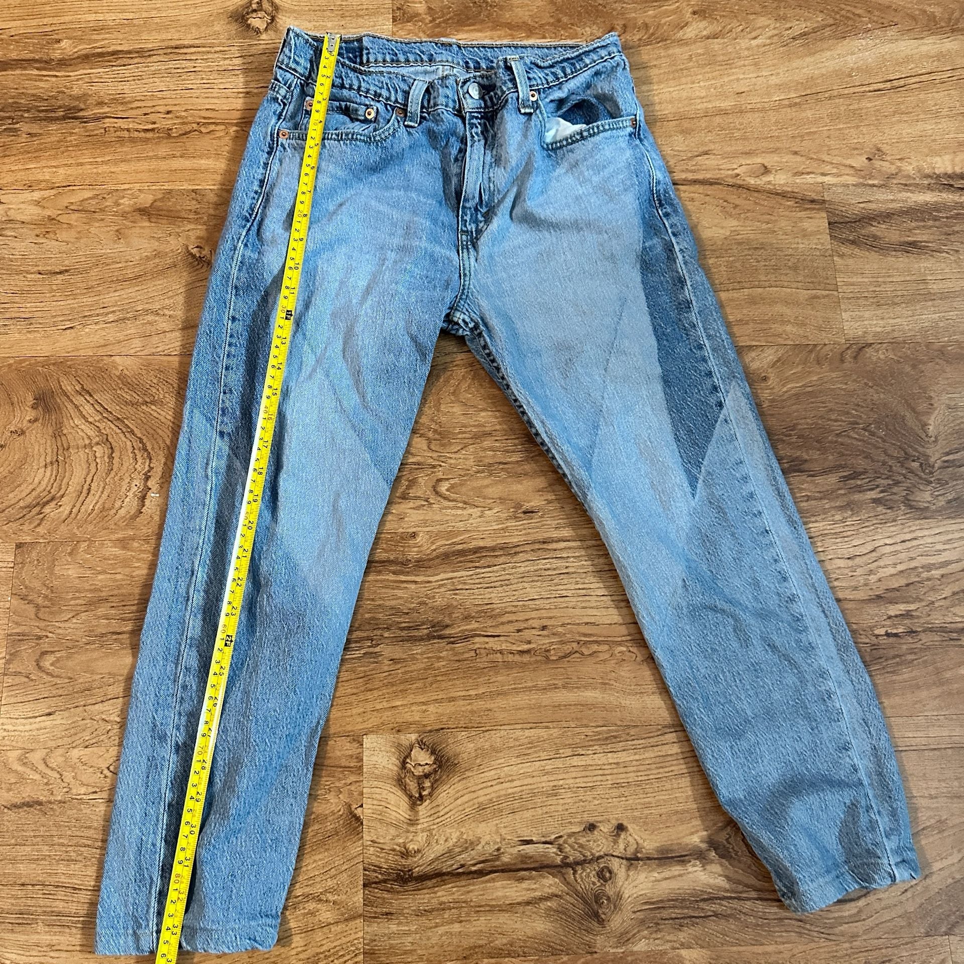 Levi's 512 Slim Taper Jeans Size 32x32 Light Wash Moto Panel Denim 5