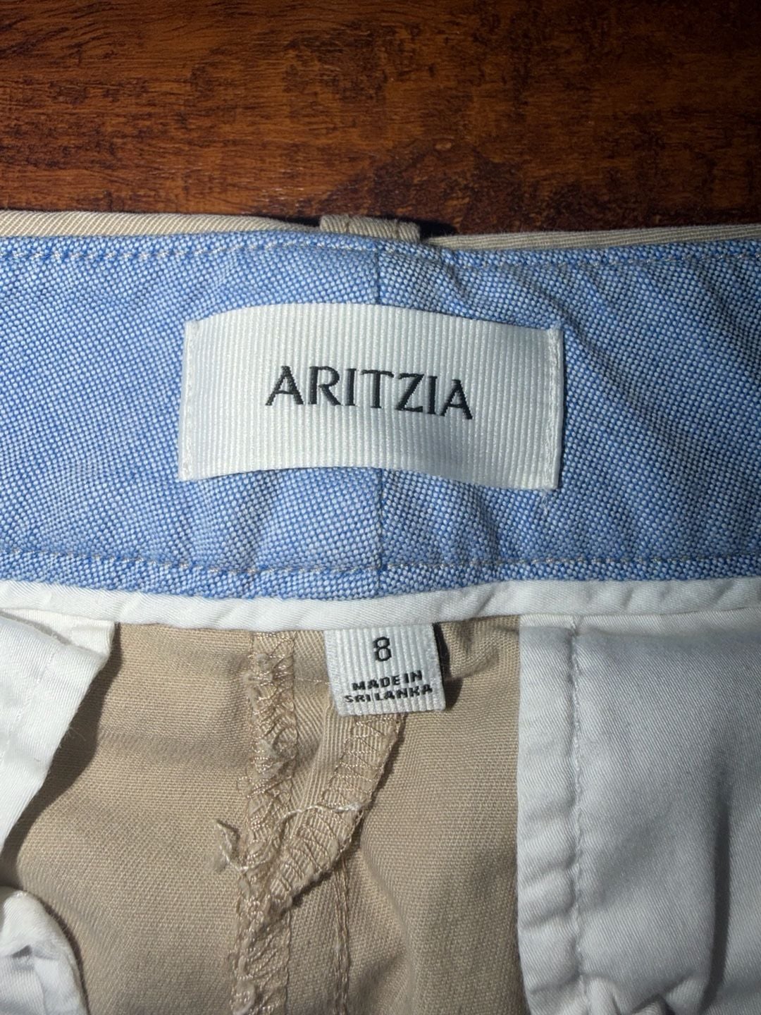 Aritzia Chino Pants Size 8 Beige Cotton Blend Casual 7
