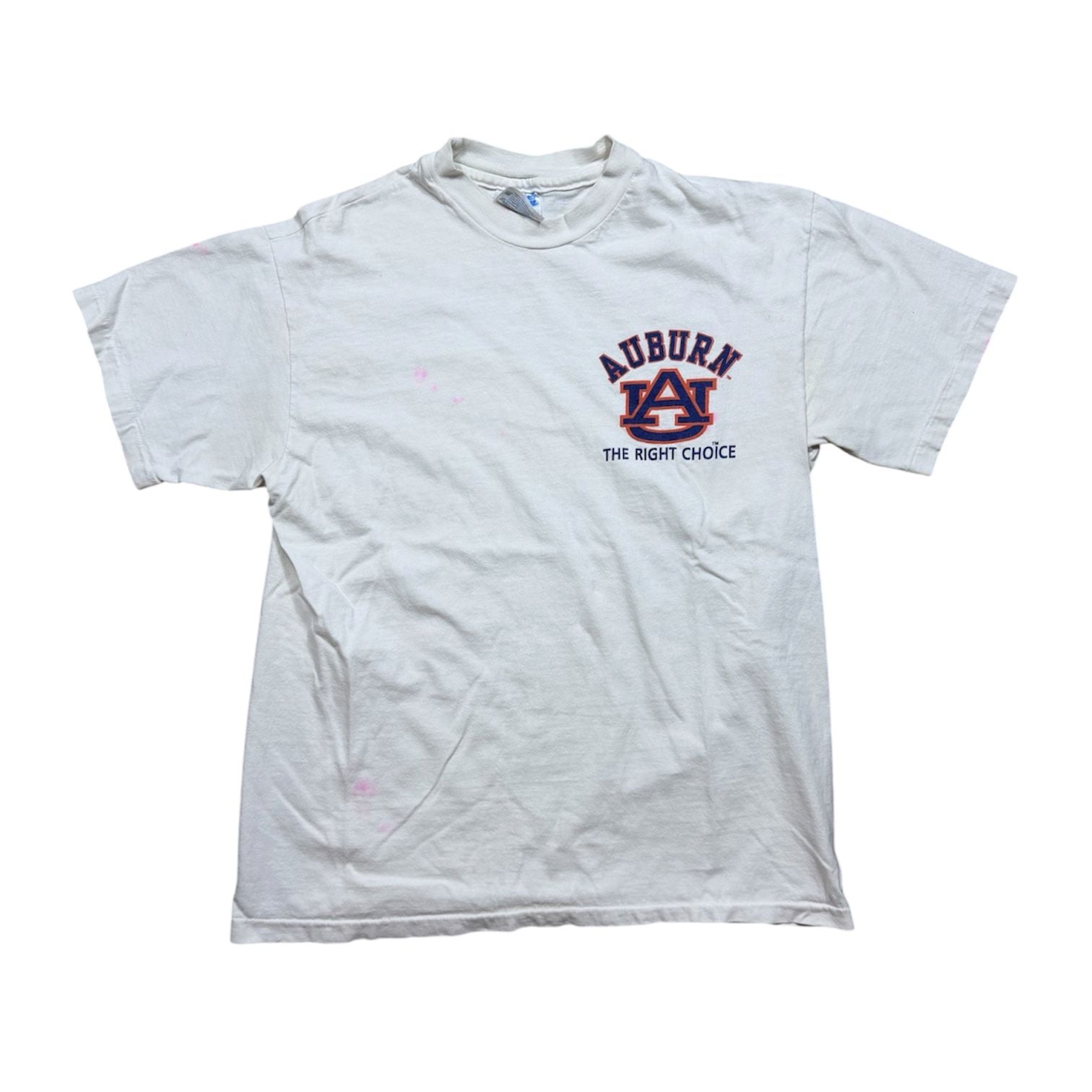 Vintage Auburn Tigers College T-Shirt White Single Stitch M 2