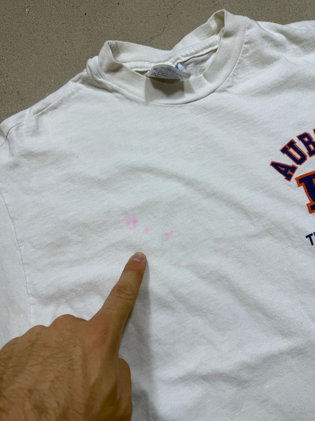 Vintage Auburn Tigers College T-Shirt White Single Stitch M 5
