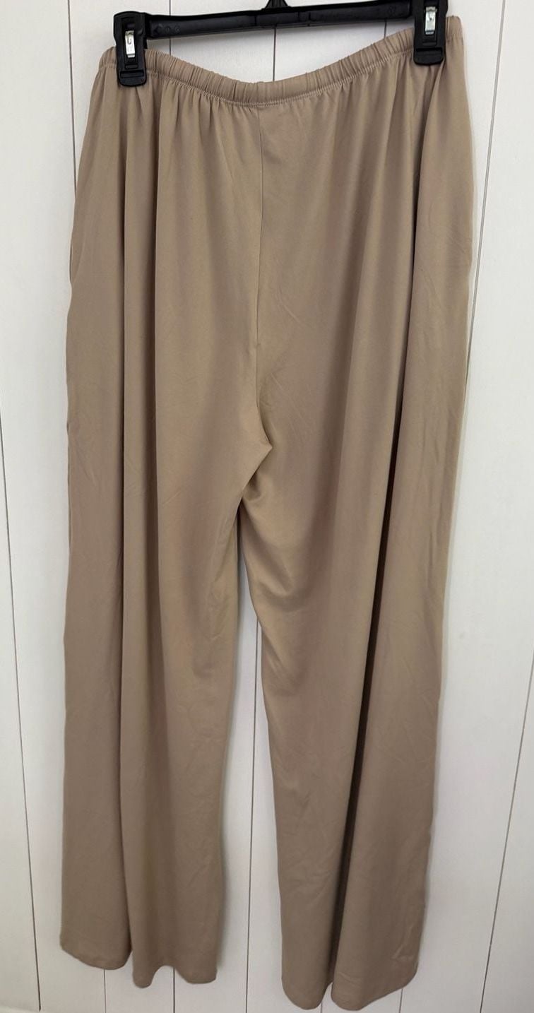 Call Her Bronzeada Lounge Pants Size L Tan Wide Leg Drawstring 4
