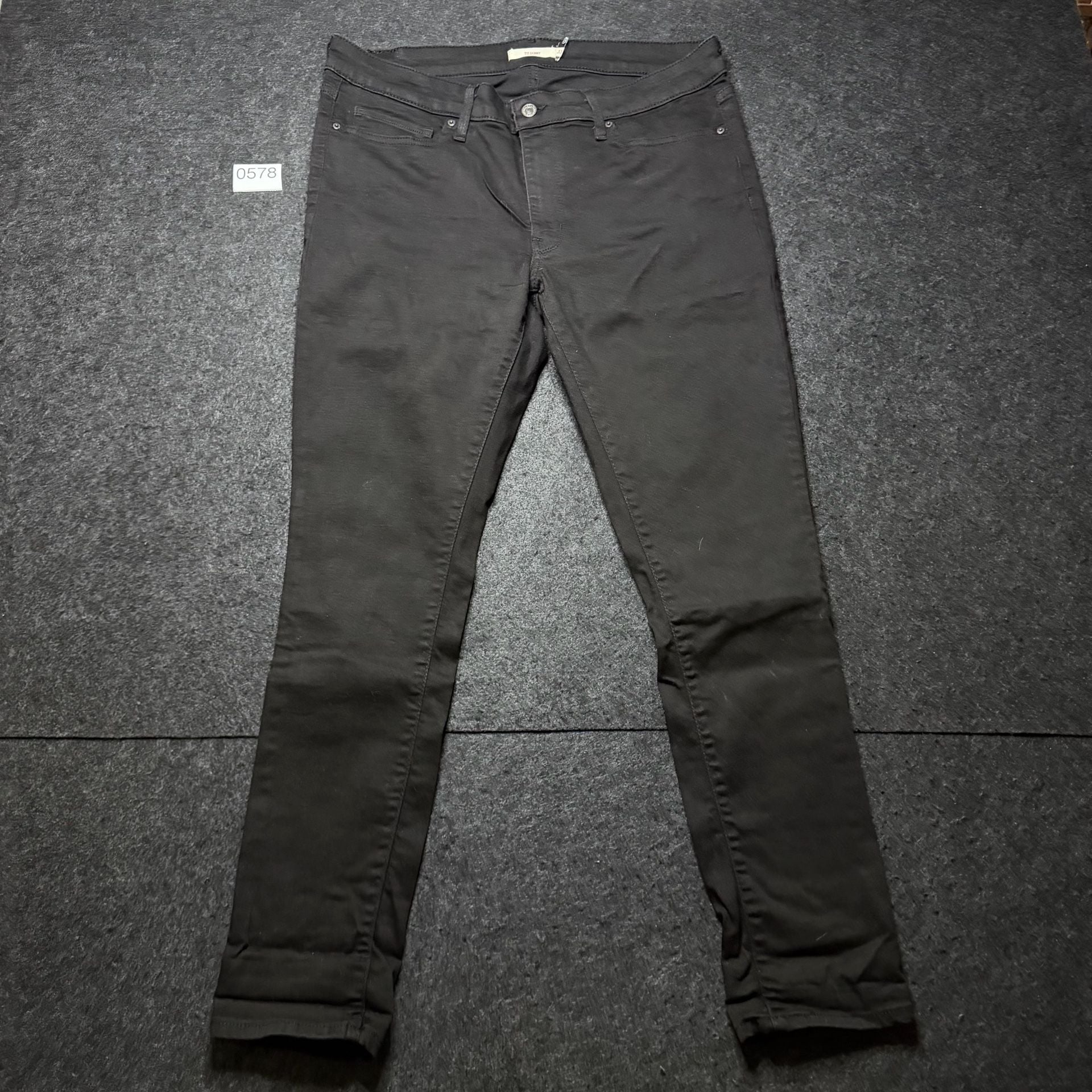Levi's 711 Skinny Jeans Size 30 Black 2