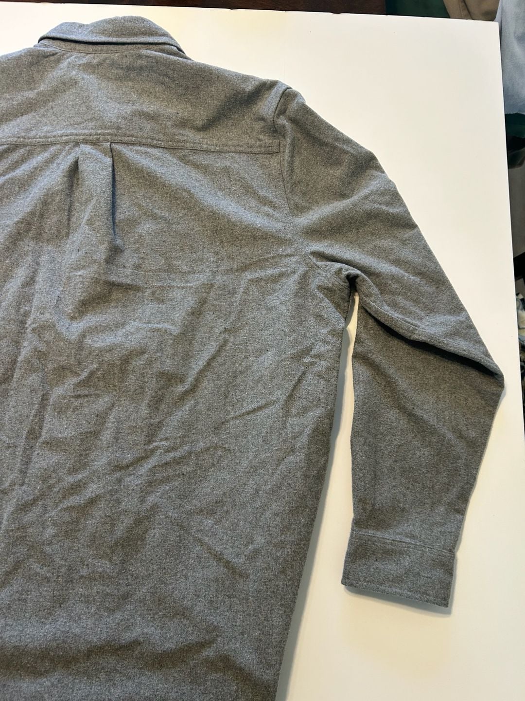 Eddie Bauer Double Brushed Chamois Shirt Size XL Gray Long Sleeve 9