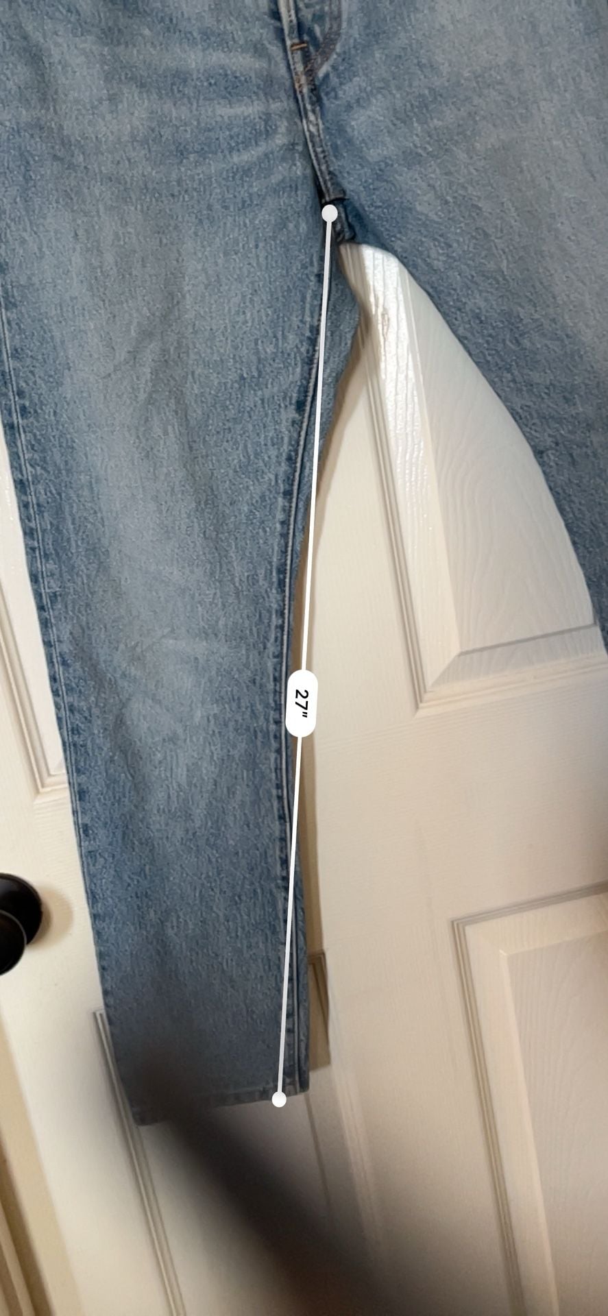 Levi's 501 Skinny Size W26 L28 Medium Wash Blue Denim Jeans 9