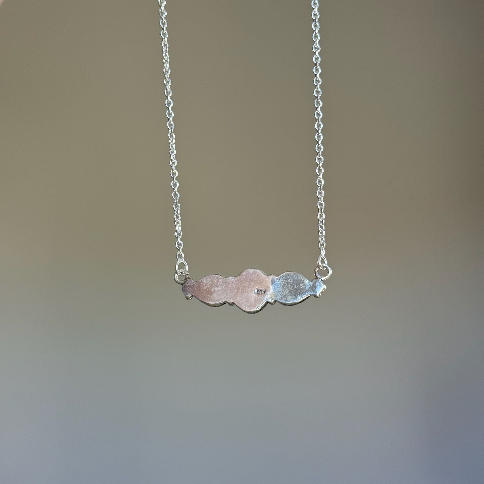 Sterling Silver Pink Conch and Turquoise Stone Necklace 3