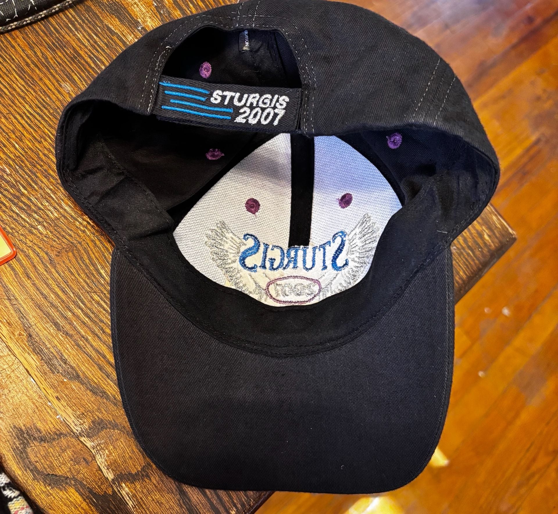 Sturgis Bike Rally 2007 Embroidered Black Adjustable Baseball Cap 3