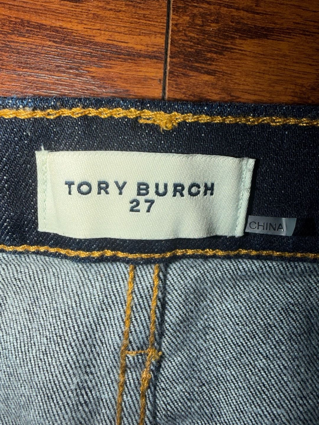 Tory Burch Jeans Size 27 Dark Wash Denim Flare Pants 8