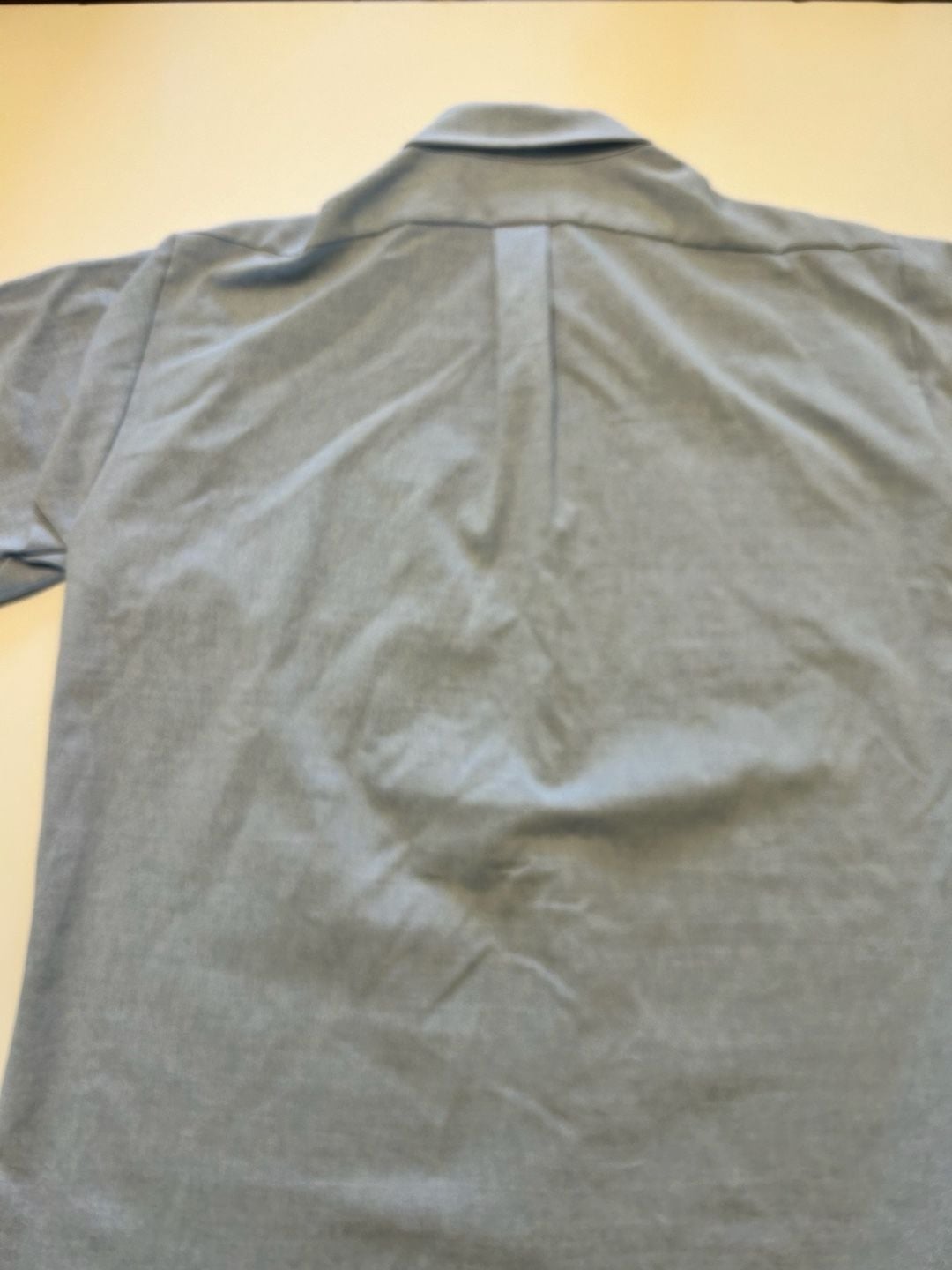 CM Almy Clerical Shirt Size 16 1/2 Blue Short Sleeve Chambray 9