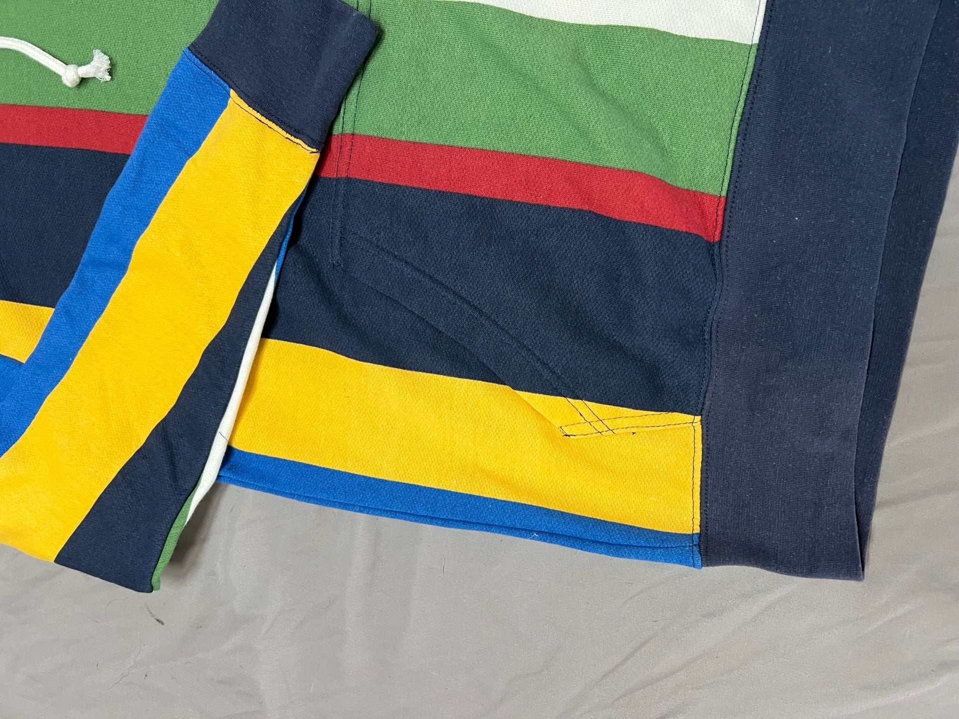 Black Jack 1999 Stripe Fleece Hoodie Small S Retro Color Block NWT 11