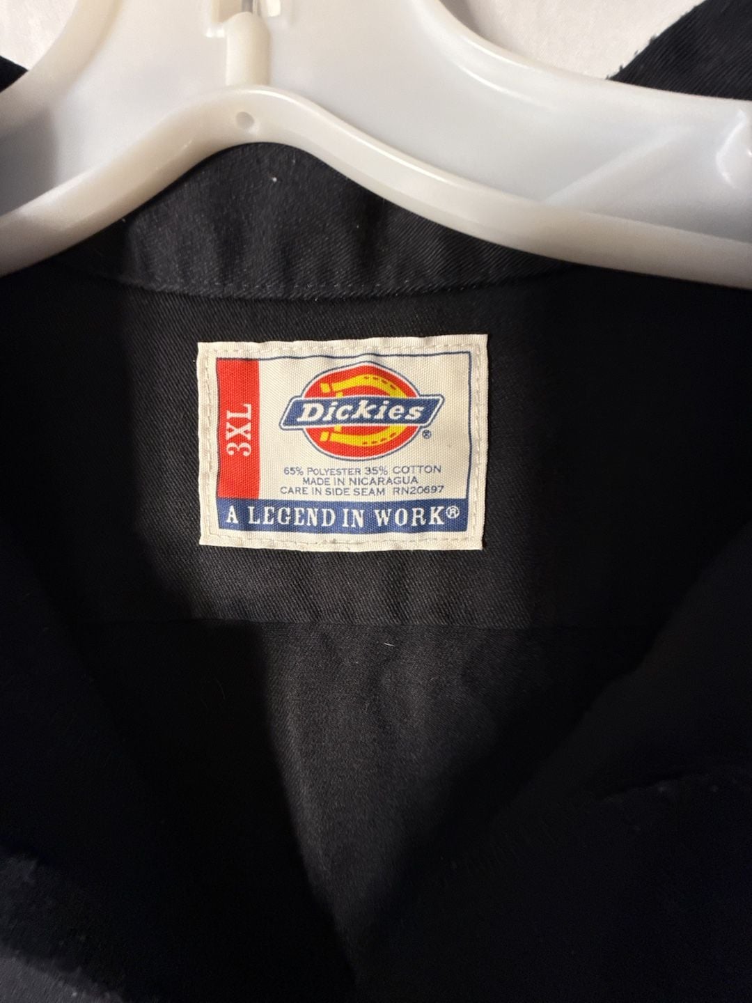 Dickies Long Sleeve Work Shirt Size 3XL Black Button Up 4
