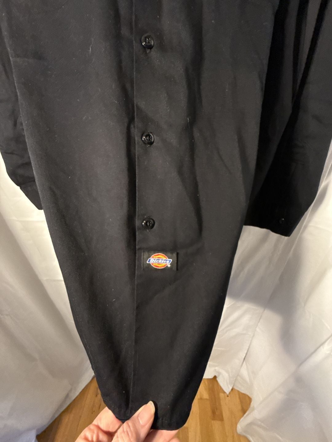 Dickies Long Sleeve Work Shirt Size 3XL Black Button Up 6