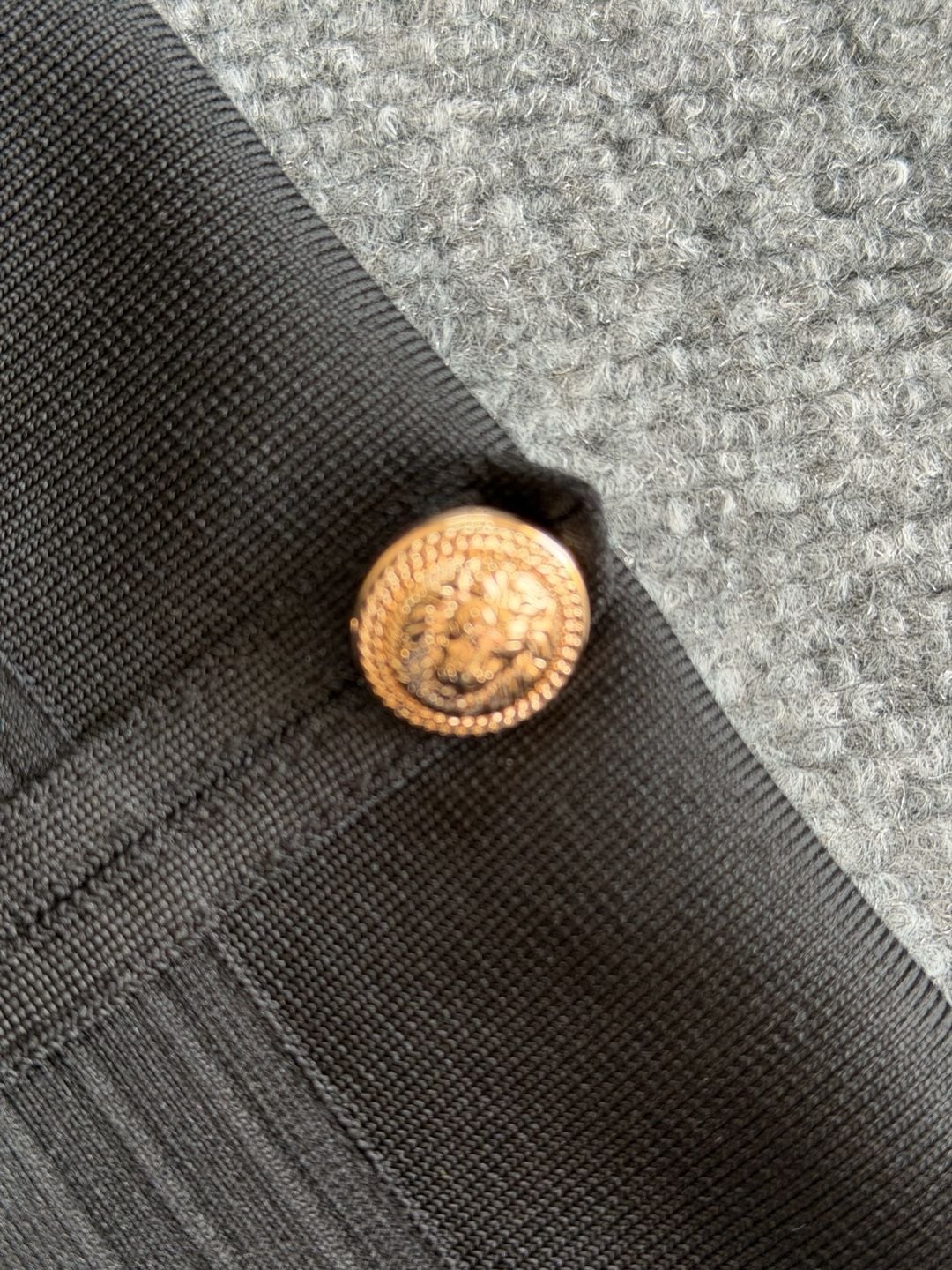 Karen Millen Military Band Jacket Size L Black Gold Buttons 6