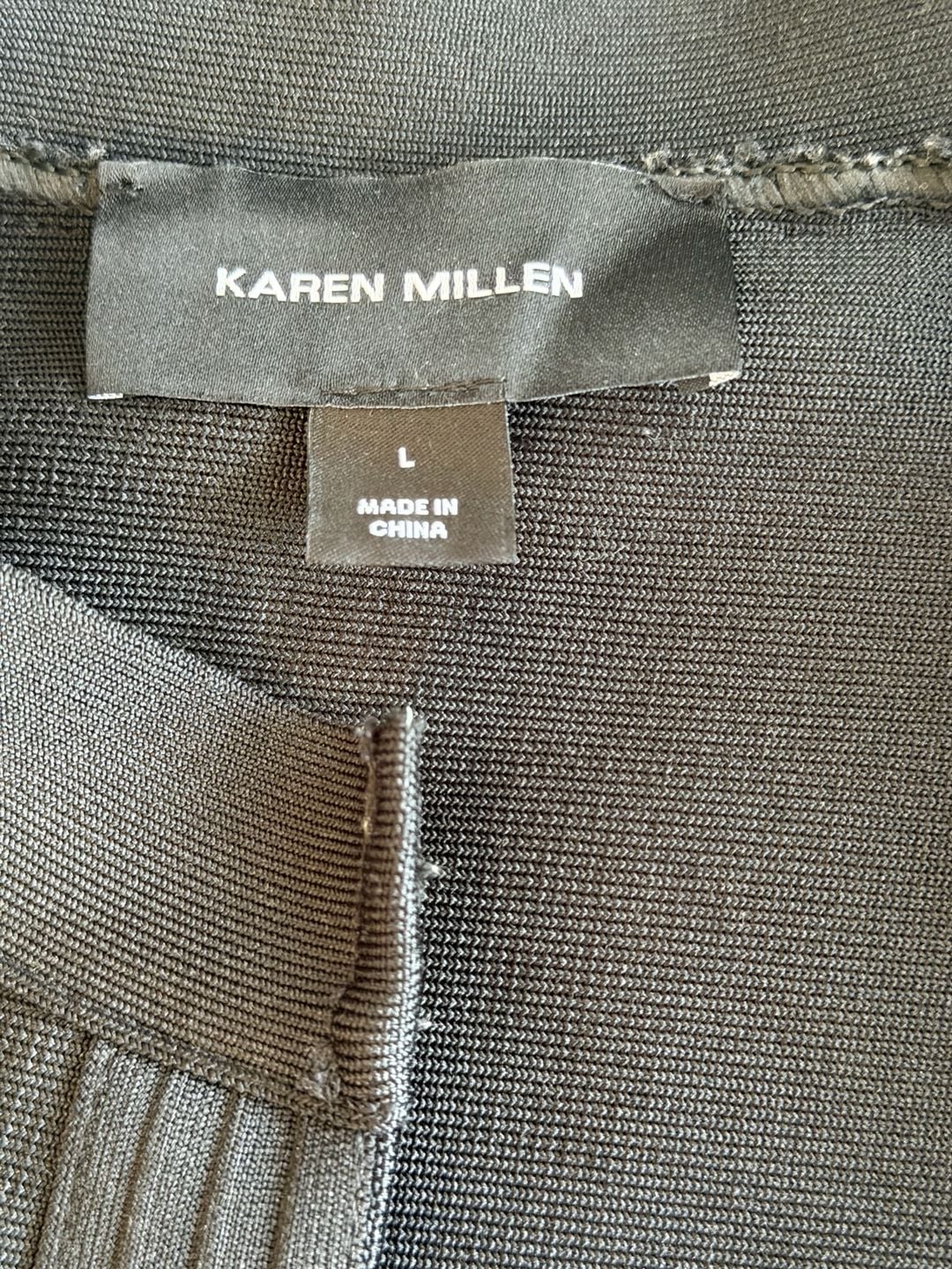 Karen Millen Military Band Jacket Size L Black Gold Buttons 7