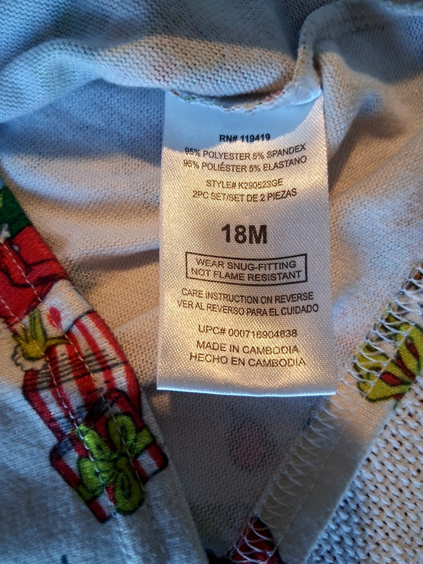 Dr. Seuss The Grinch Christmas Long Sleeve Pajama Shirt Size 4 4