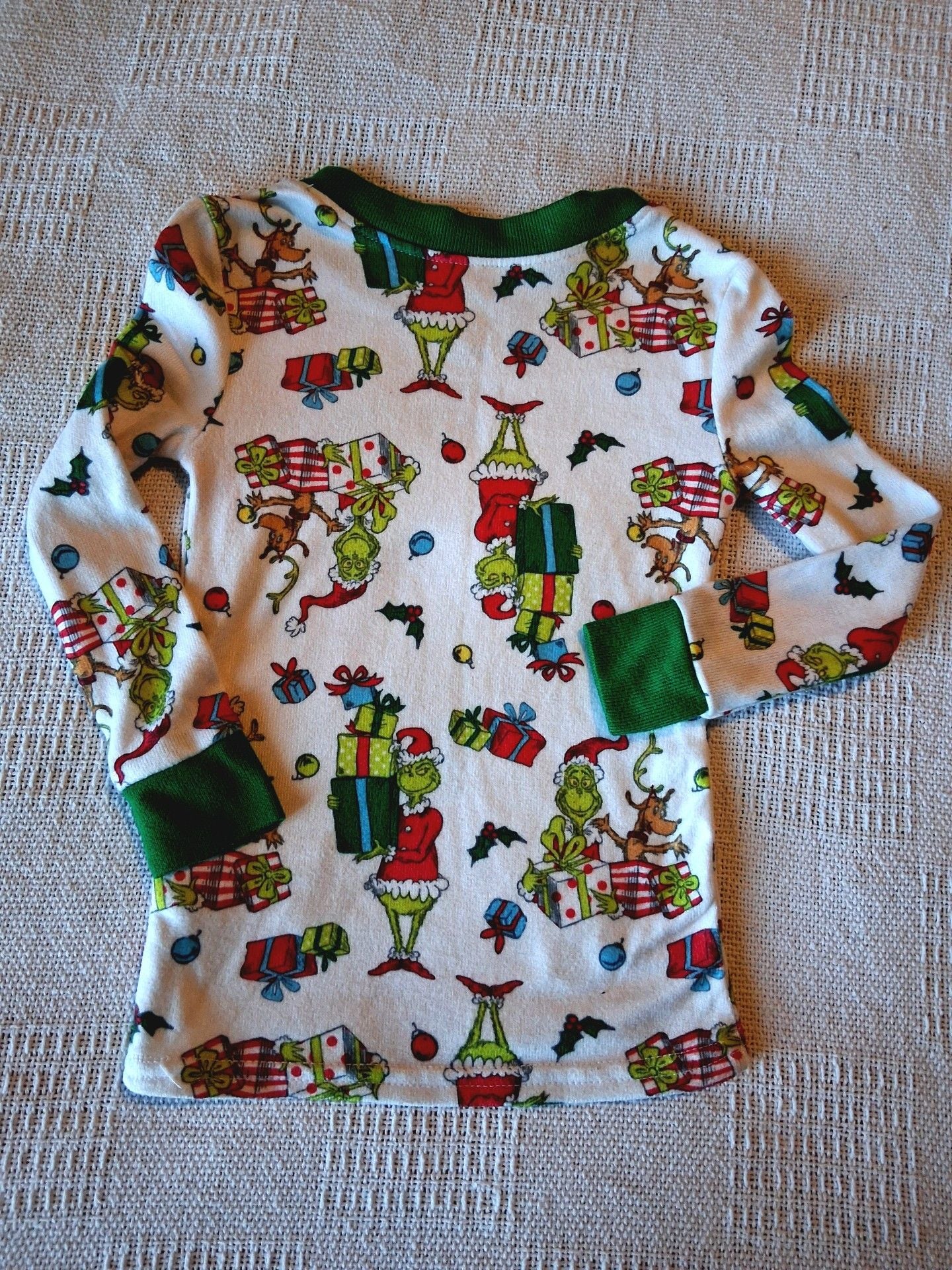 Dr. Seuss The Grinch Christmas Long Sleeve Pajama Shirt Size 4 7