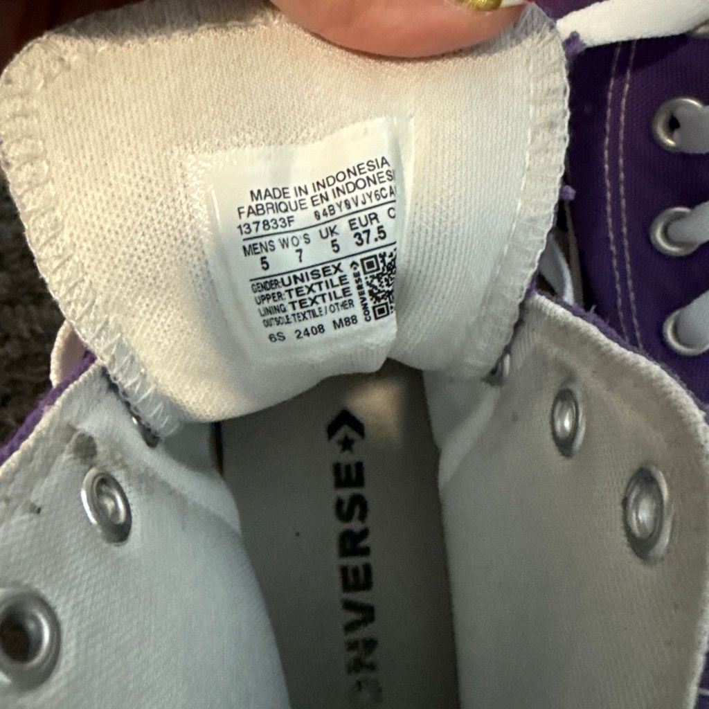 Converse Chuck Taylor All Star Hi Size 7 Purple 5