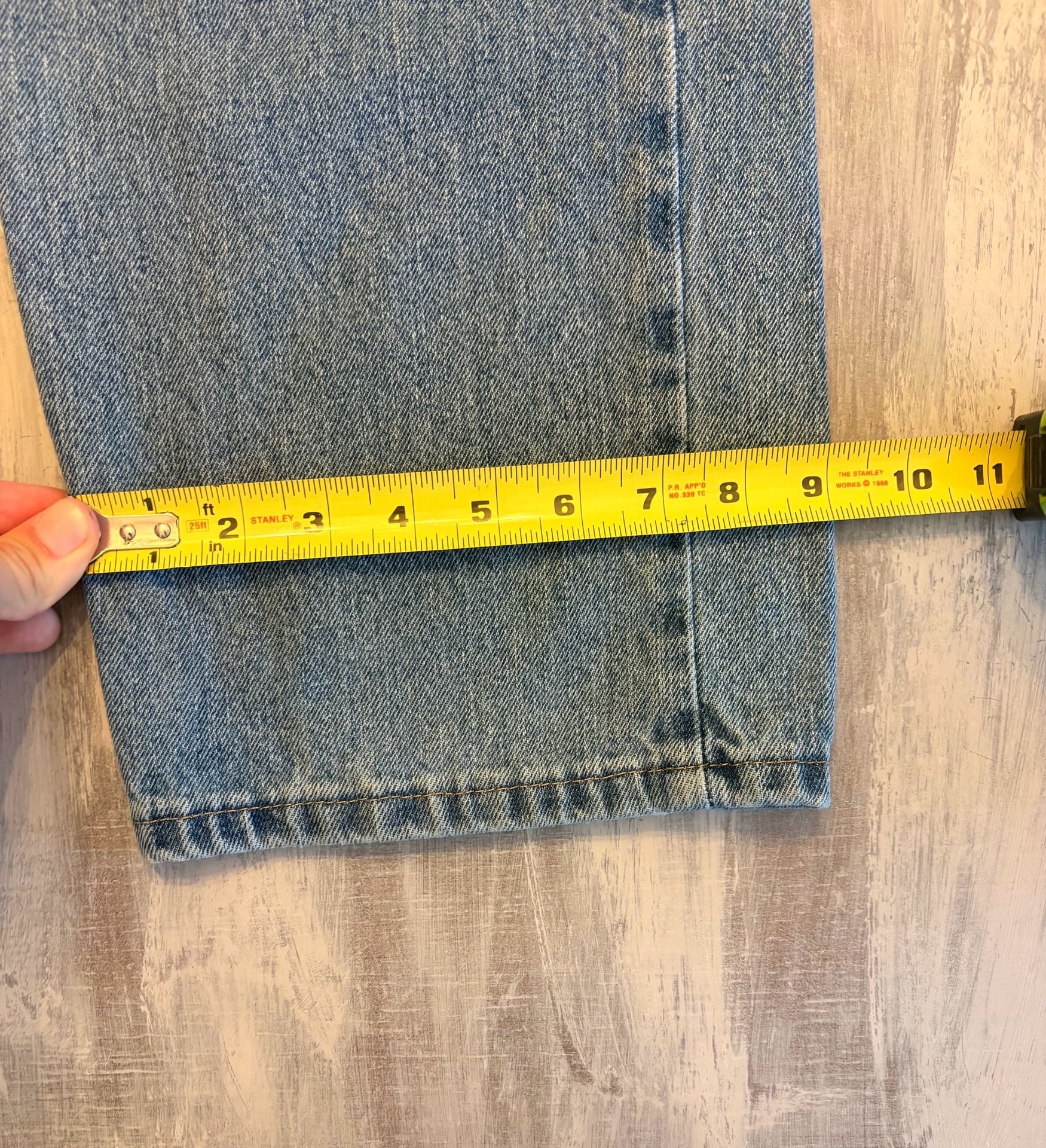 Wrangler Baggy Jeans Light Indigo Blue Wide Leg 7