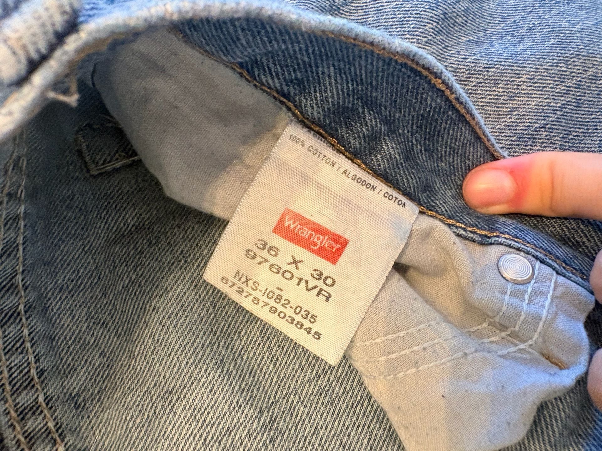 Wrangler Baggy Jeans Light Indigo Blue Wide Leg 10